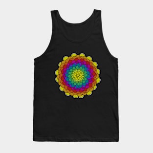 Rainbow Mandala flower Tank Top